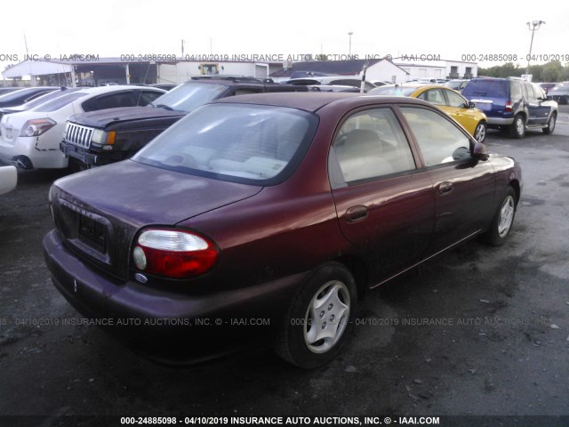KNAFB121015033680 - 2001 KIA SEPHIA LS RED photo 4