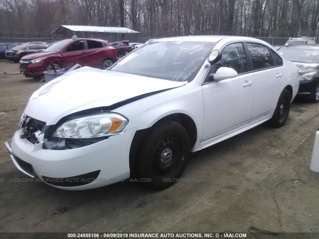 2G1WD5E37E1170441 - 2014 CHEVROLET IMPALA LIMITED POLICE WHITE photo 2