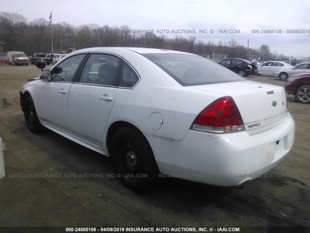 2G1WD5E37E1170441 - 2014 CHEVROLET IMPALA LIMITED POLICE WHITE photo 3