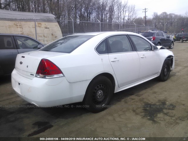 2G1WD5E37E1170441 - 2014 CHEVROLET IMPALA LIMITED POLICE WHITE photo 4