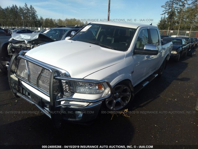 1C6RR7NT6ES182279 - 2014 RAM 1500 LARAMIE WHITE photo 2