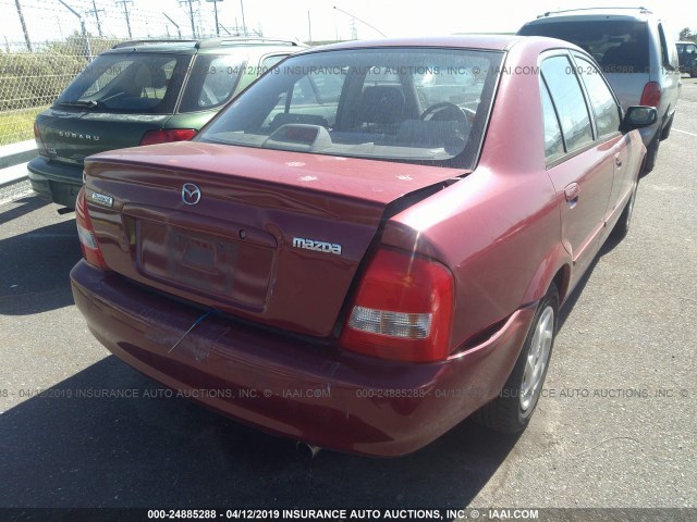 JM1BJ222910431227 - 2001 MAZDA PROTEGE DX/LX RED photo 4