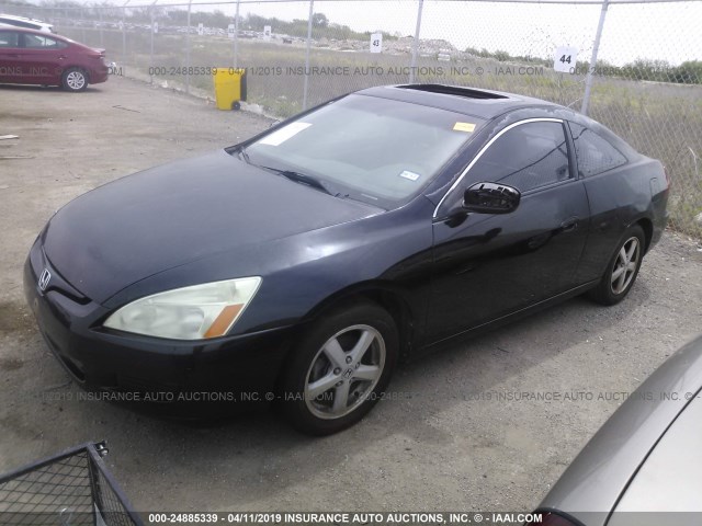 1HGCM72683A033274 - 2003 HONDA ACCORD EX BLACK photo 2