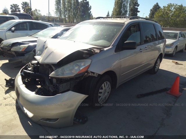 5TDZA23CX6S447883 - 2006 TOYOTA SIENNA CE/LE BEIGE photo 2