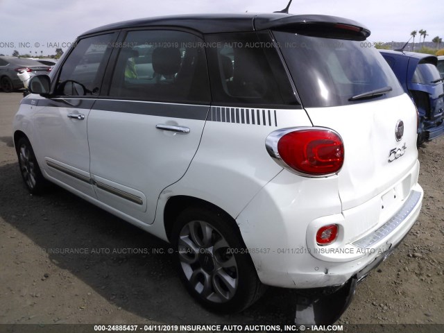 ZFBCFACH9EZ004461 - 2014 FIAT 500L LOUNGE WHITE photo 3