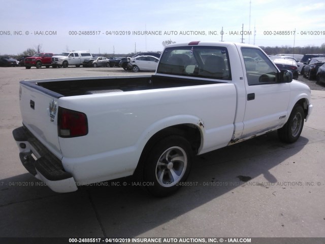 1GCCS1449Y8195734 - 2000 CHEVROLET S TRUCK S10 WHITE photo 4