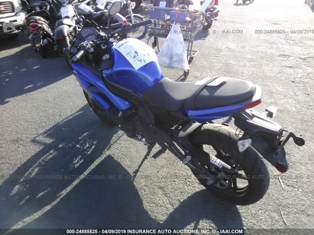 JKAEXEE13DDA12994 - 2013 KAWASAKI EX650 E BLUE photo 3