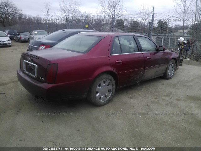 1G6KF5790YU146480 - 2000 CADILLAC DEVILLE DTS RED photo 4
