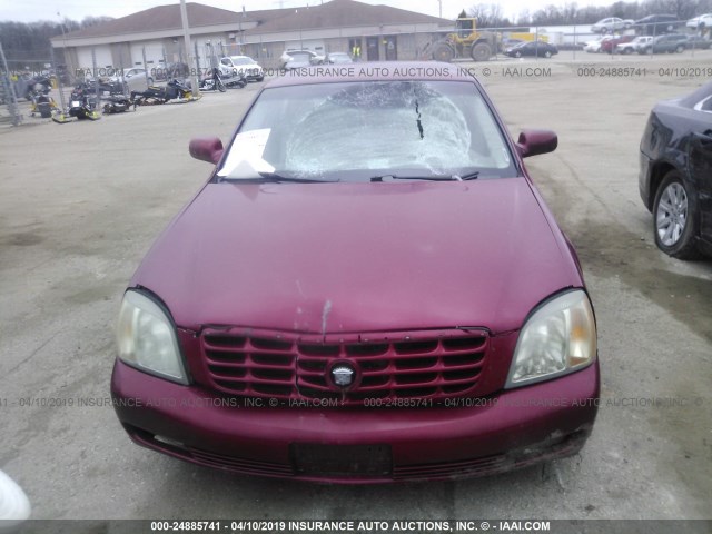 1G6KF5790YU146480 - 2000 CADILLAC DEVILLE DTS RED photo 6