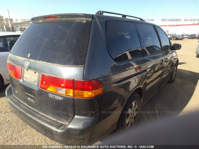 5FNRL189X4B024899 - 2004 HONDA ODYSSEY EXL GRAY photo 4