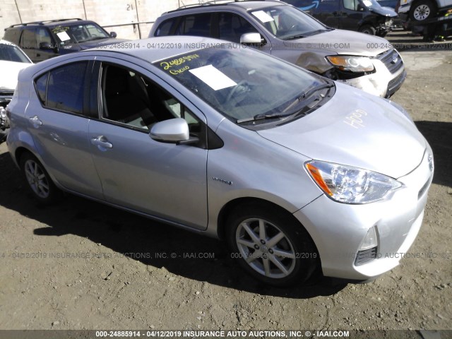 JTDKDTB32D1542349 - 2013 TOYOTA PRIUS C SILVER photo 1