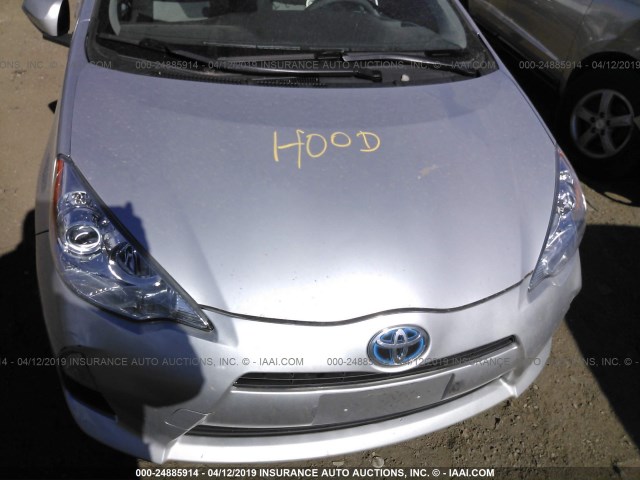 JTDKDTB32D1542349 - 2013 TOYOTA PRIUS C SILVER photo 10