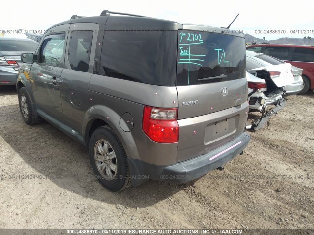 5J6YH18777L013706 - 2007 HONDA ELEMENT EX GRAY photo 3