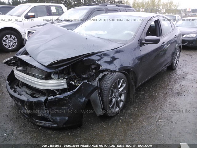 1C3CDFBAXDD333741 - 2013 DODGE DART SXT BLACK photo 2