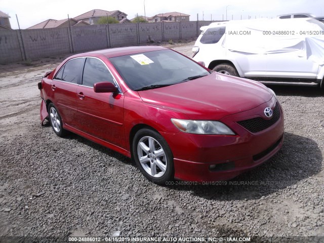 4T1BE46K77U070670 - 2007 TOYOTA CAMRY NEW GENERAT CE/LE/XLE/SE RED photo 1