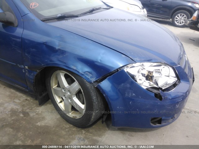 1G1AL15F767602725 - 2006 CHEVROLET COBALT LT BLUE photo 6