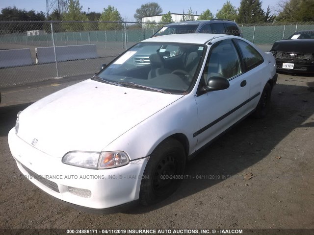 1HGEJ2121SL064002 - 1995 HONDA CIVIC DX WHITE photo 2