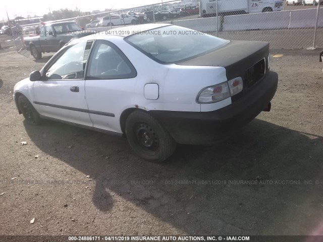 1HGEJ2121SL064002 - 1995 HONDA CIVIC DX WHITE photo 3