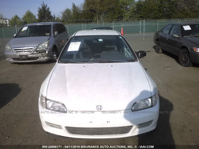 1HGEJ2121SL064002 - 1995 HONDA CIVIC DX WHITE photo 6