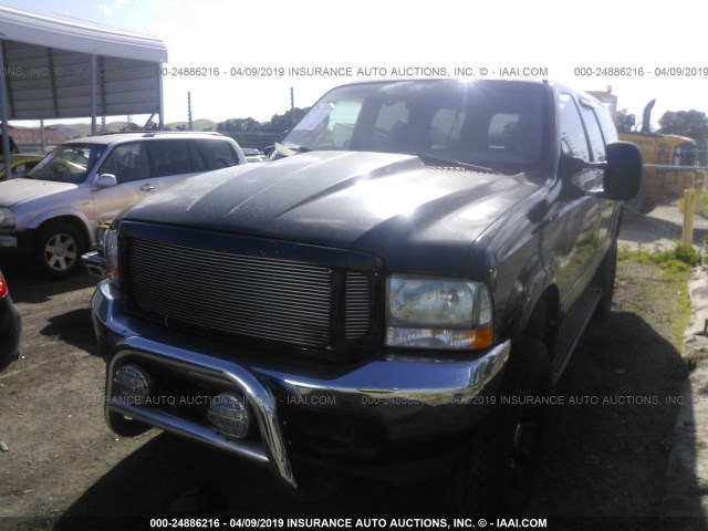 1FMNU43S7YEC18820 - 2000 FORD EXCURSION LIMITED BLACK photo 2