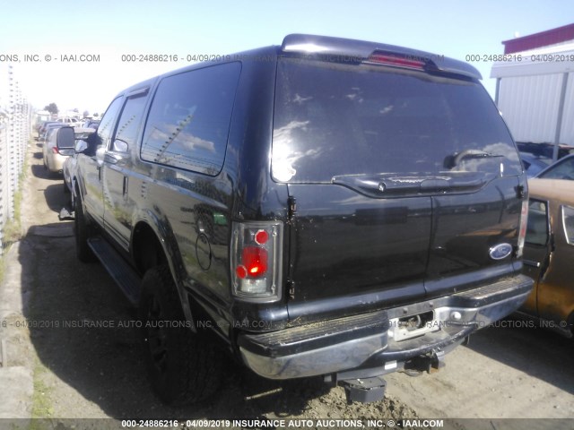 1FMNU43S7YEC18820 - 2000 FORD EXCURSION LIMITED BLACK photo 3