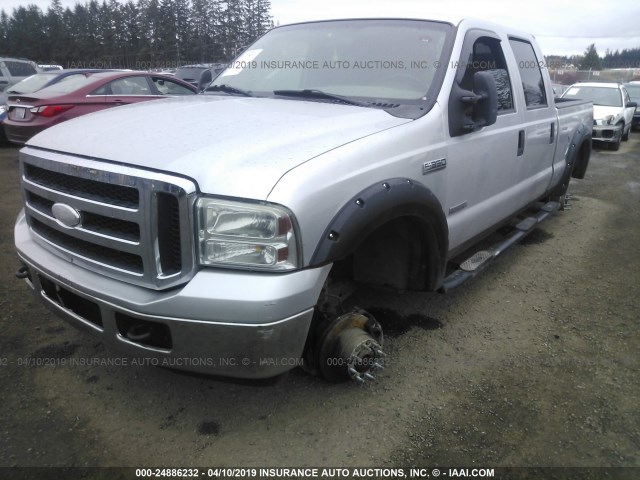 1FTWW31P66EC21975 - 2006 FORD F350 SRW SUPER DUTY GRAY photo 2