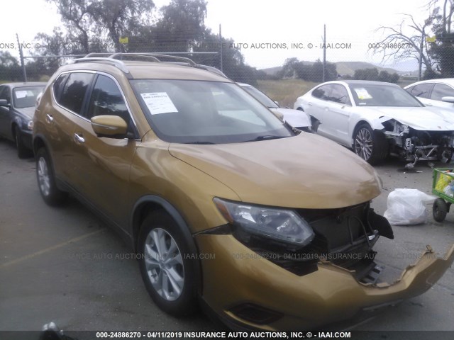 5N1AT2MT5EC768862 - 2014 NISSAN ROGUE S/SL/SV GOLD photo 1