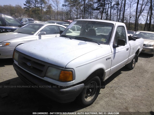 1FTCR10A8VTA33061 - 1997 FORD RANGER WHITE photo 2