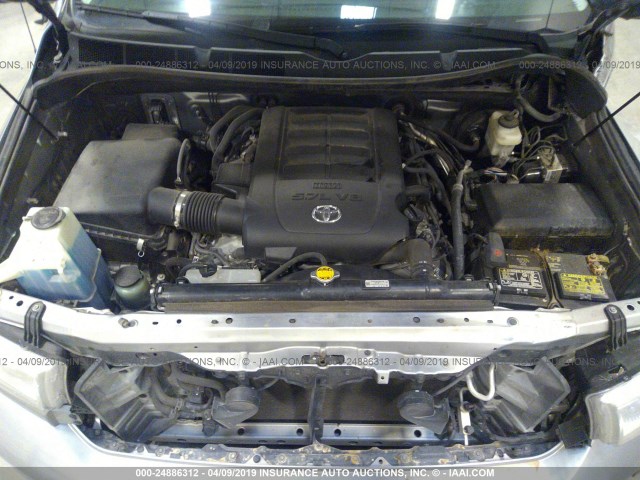 5TFUY5F13CX243255 - 2012 TOYOTA TUNDRA DOUBLE CAB SR5 SILVER photo 10