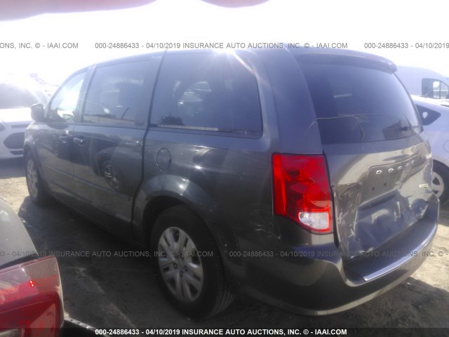 2C4RDGBGXGR311644 - 2016 DODGE GRAND CARAVAN SE GRAY photo 3