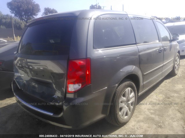 2C4RDGBGXGR311644 - 2016 DODGE GRAND CARAVAN SE GRAY photo 4