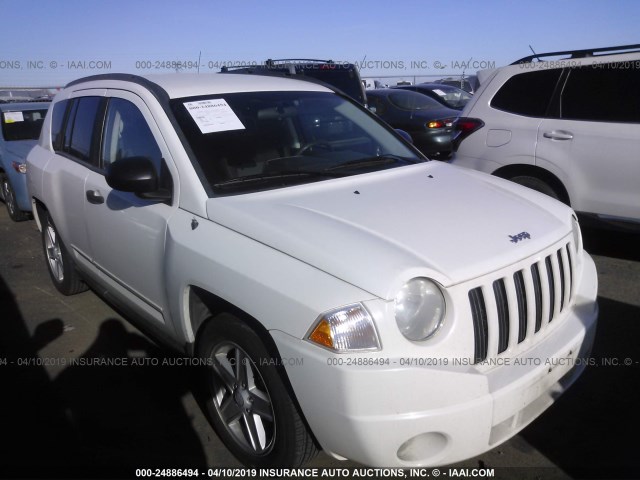 1J8FT47W48D785493 - 2008 JEEP COMPASS SPORT WHITE photo 1