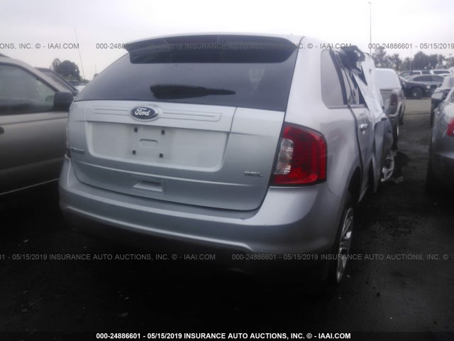 2FMDK3JC6BBA88250 - 2011 FORD EDGE SEL SILVER photo 4