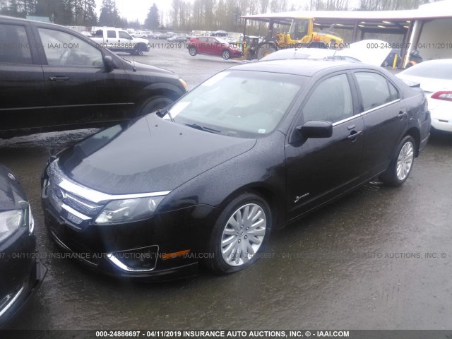 3FADP0L39AR305569 - 2010 FORD FUSION HYBRID BLACK photo 2