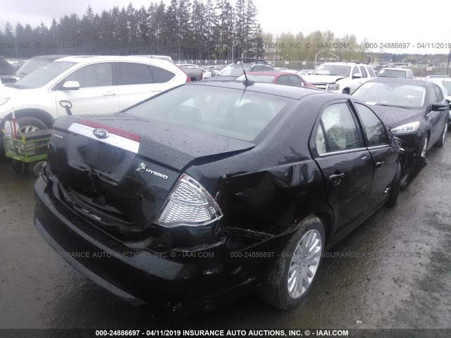 3FADP0L39AR305569 - 2010 FORD FUSION HYBRID BLACK photo 4