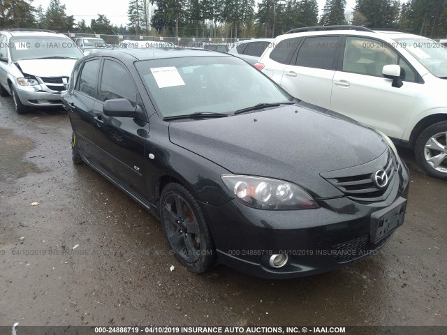 JM1BK343961498405 - 2006 MAZDA 3 HATCHBACK BLACK photo 1