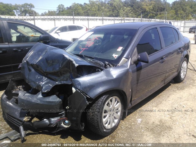 1G1AT58H597175747 - 2009 CHEVROLET COBALT LT BLUE photo 2