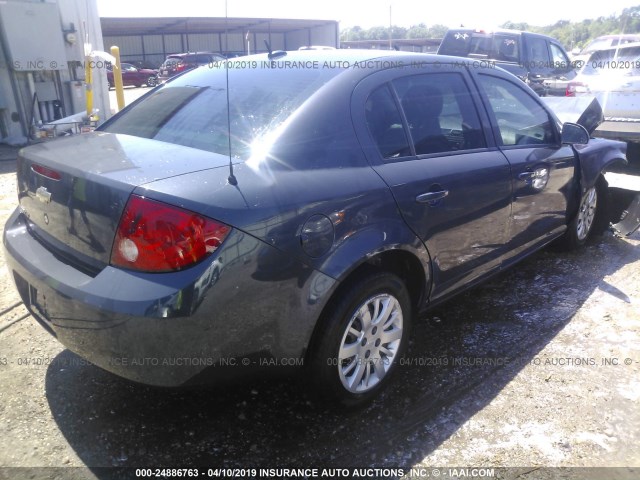 1G1AT58H597175747 - 2009 CHEVROLET COBALT LT BLUE photo 4