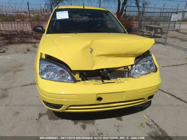 3FAFP31N55R123551 - 2005 FORD FOCUS ZX3 YELLOW photo 6