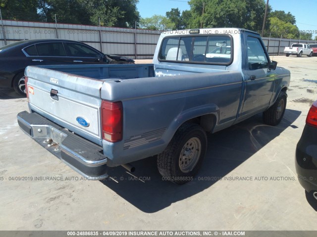 1FTCR10A2MUD54912 - 1991 FORD RANGER BLUE photo 4