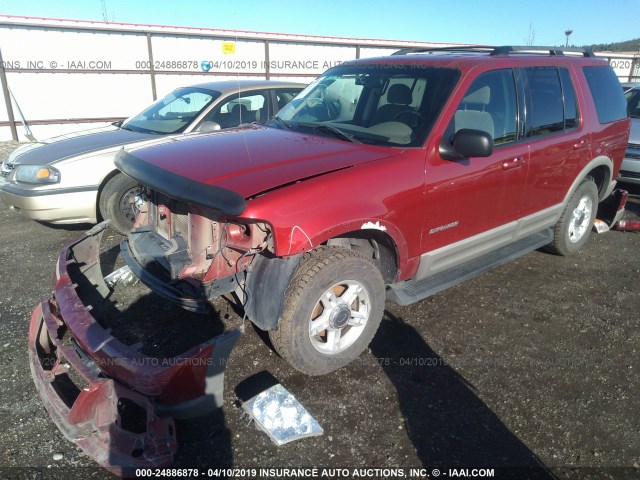 1FMZU73E82ZC26955 - 2002 FORD EXPLORER XLT RED photo 2