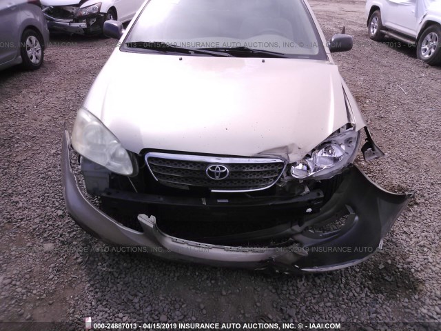 1NXBR32E48Z028392 - 2008 TOYOTA COROLLA CE/LE/S GOLD photo 6