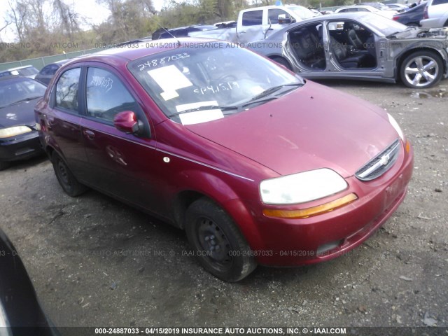 KL1TD52665B284558 - 2005 CHEVROLET AVEO LS RED photo 1