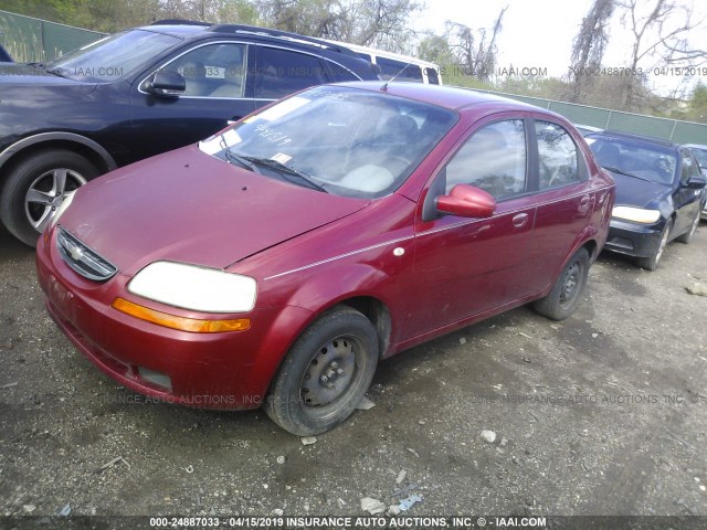 KL1TD52665B284558 - 2005 CHEVROLET AVEO LS RED photo 2