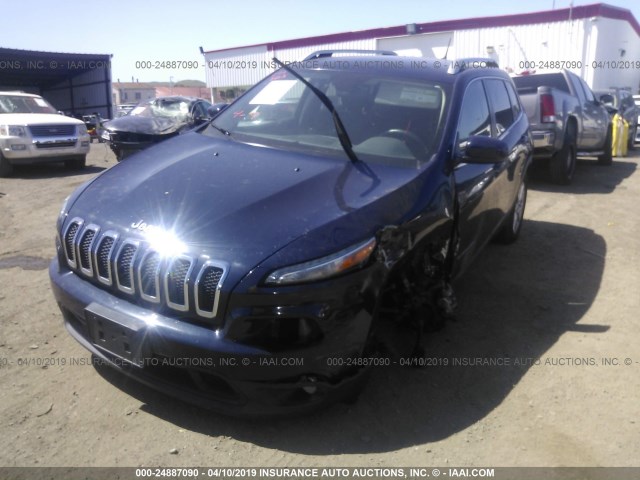 1C4PJMCB1FW672493 - 2015 JEEP CHEROKEE LATITUDE BLUE photo 2