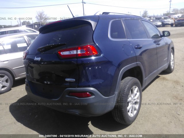 1C4PJMCB1FW672493 - 2015 JEEP CHEROKEE LATITUDE BLUE photo 4