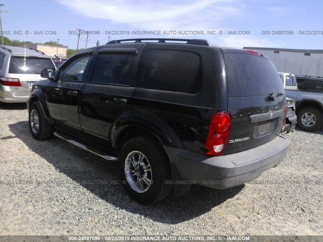 1D8HB38N88F112618 - 2008 DODGE DURANGO SXT BLACK photo 3