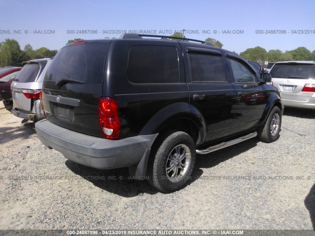 1D8HB38N88F112618 - 2008 DODGE DURANGO SXT BLACK photo 4