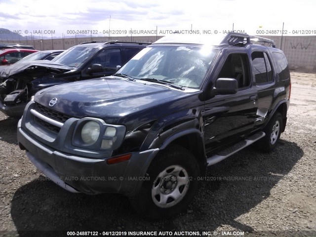 5N1DD28T54C644254 - 2004 NISSAN XTERRA XE BLACK photo 2