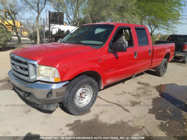 1FTSW30P34EB81240 - 2004 FORD F350 SRW SUPER DUTY RED photo 2